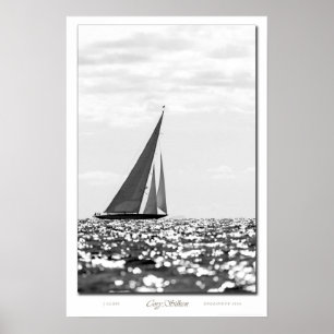 J Class Endeavour B&W-Poster Poster