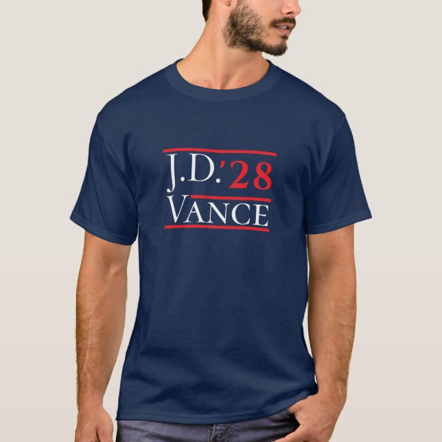 J.D. Vance für den Präsidenten im Jahr 2028 T-Shirt (Vorderseite)