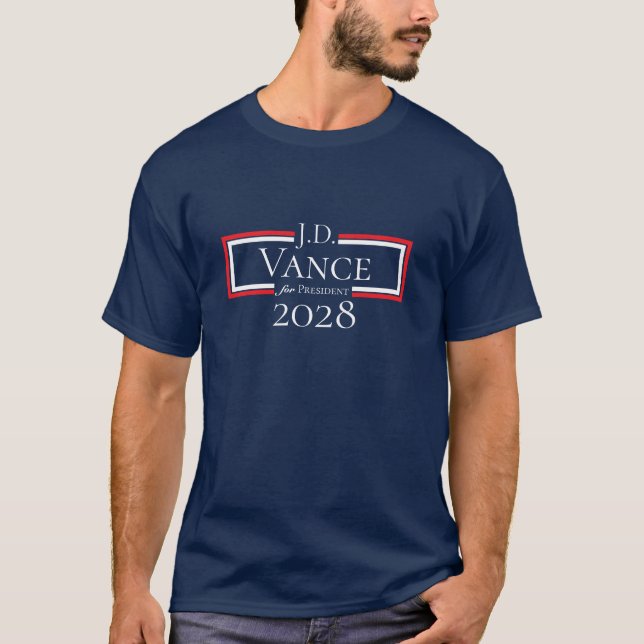 J.D. Vance für den Präsidenten im Jahr 2028 T-Shirt (Vorderseite)