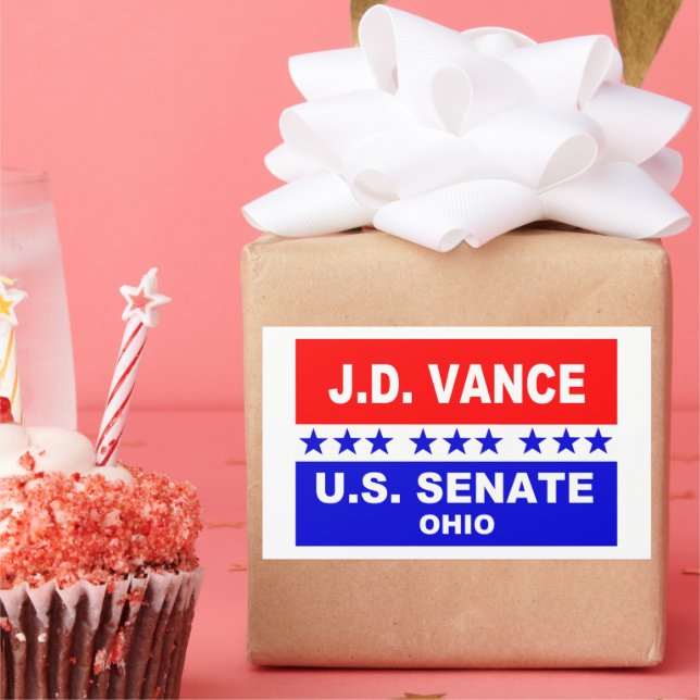 J.D. Vance US Senat Ohio 2022 Rechteckiger Aufkleber (Party)