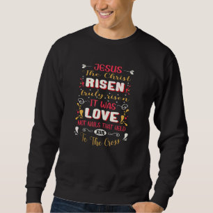 J E S S The Christ Risen Oster Karfreitag Christi Sweatshirt