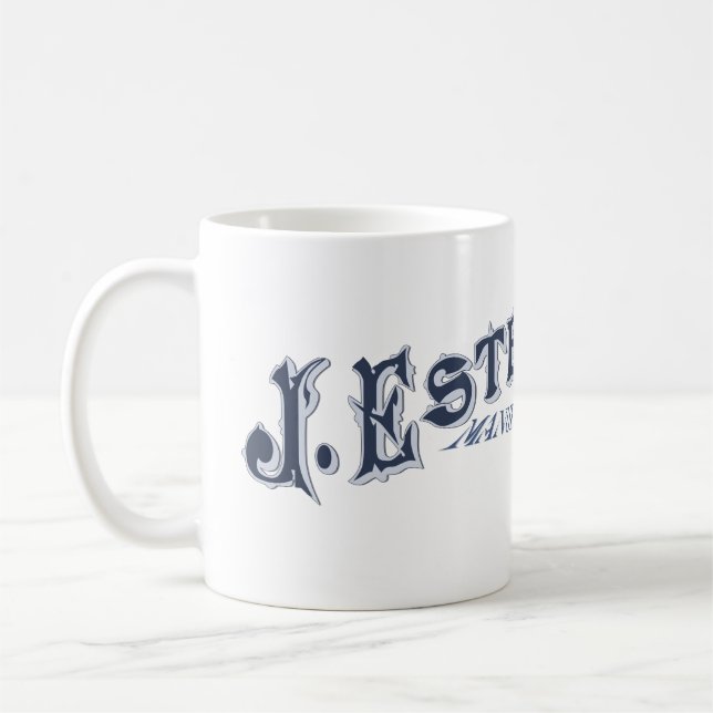 J. Estey & Co. Logo-Tasse Kaffeetasse (Links)