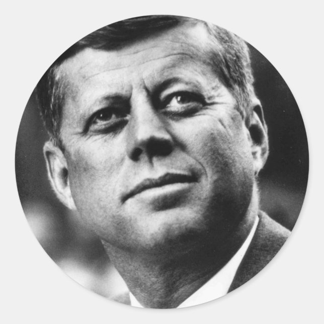 J.F.K. RUNDER AUFKLEBER (Vorderseite)