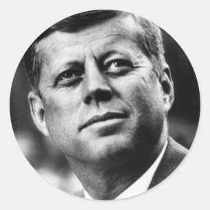 J.F.K. RUNDER AUFKLEBER