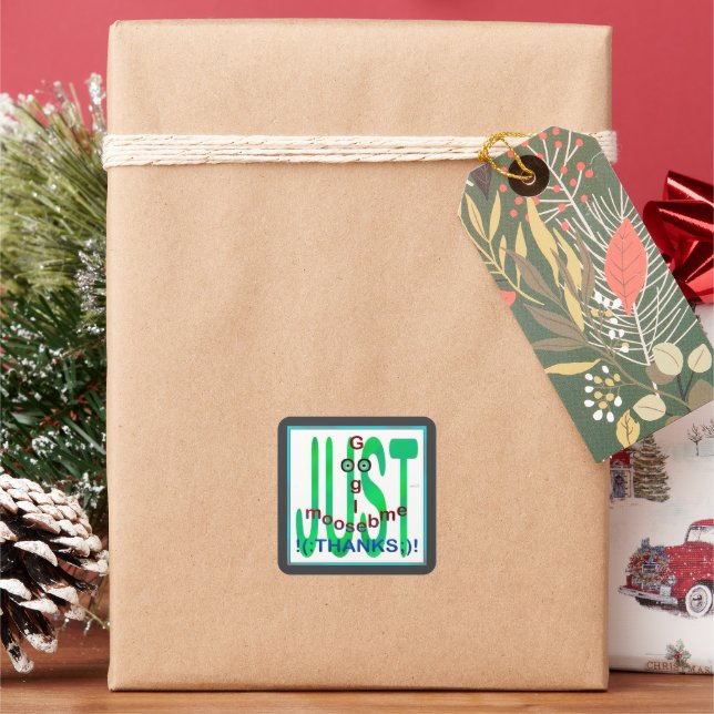 J.G.Me Quadratischer Aufkleber (Feiertag)