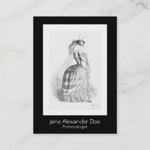 J. Grandville Entomologin Business Card Visitenkarte
