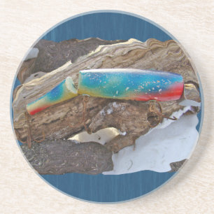 J & H "WIG LIT" Vintage Salzwasser-Schmiermittel Sandstein Untersetzer