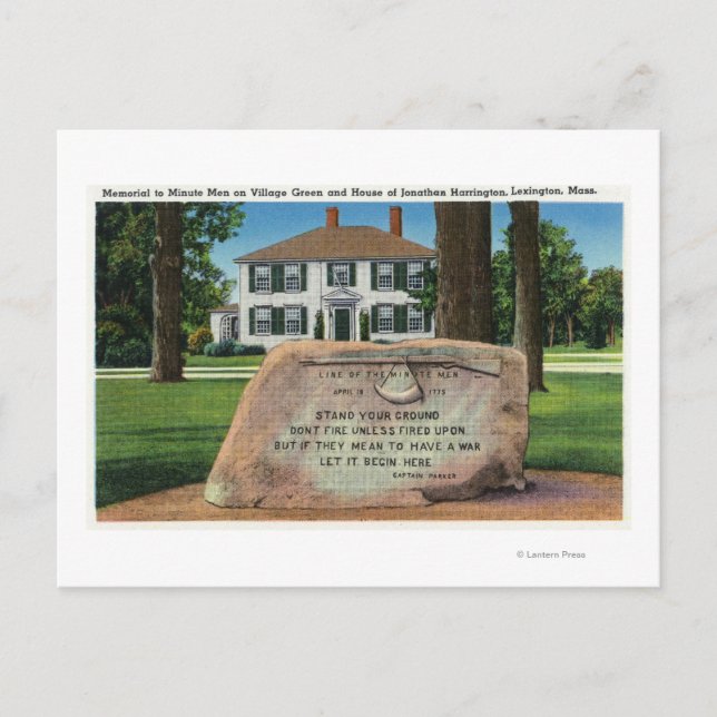 J. Harrington House, Village Green Postkarte (Vorderseite)