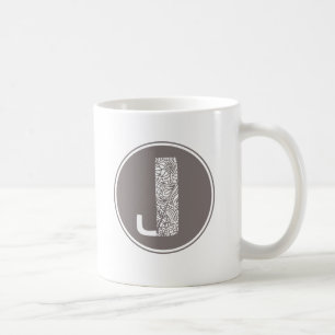 J Initial Floral Monogram Kaffeetasse