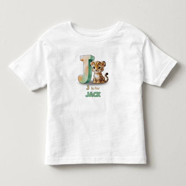 J is for Jack – Personalized Toddler T-shirt  (Vorderseite)