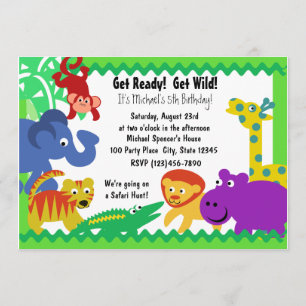 J ist für Dschungel Einladung