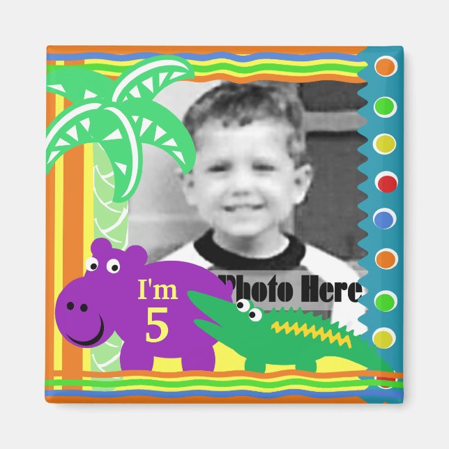 J ist für Dschungel Magnet (Vorne)