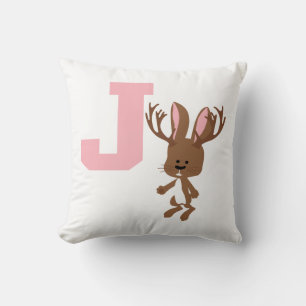 J ist für Jackalope Kissen