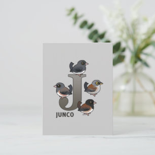 J ist für Junco Postkarte