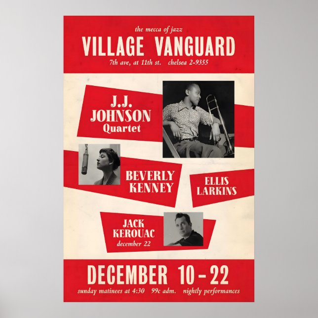 J.J. Johnson - Beverly Kenney - Jack Kerouac Jazz Poster (Vorne)