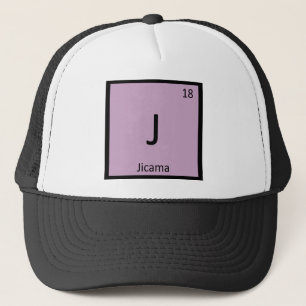 J - Jicama Vegetable Chemistry Periodic Table Truckerkappe