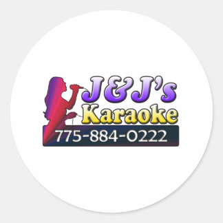 J&J's Karaoke Runder Aufkleber