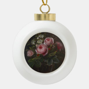 J.L. Jensen - Rose und Tree Anemones in einem ... Keramik Kugel-Ornament