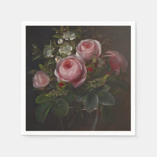 J.L. Jensen - Rose und Tree Anemones in einem ... Serviette