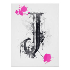 J Letter - Typografie Poster
