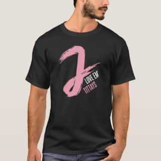 J-Liebe Em Tittays (mit Skyline) - Schwarzes T-Shirt
