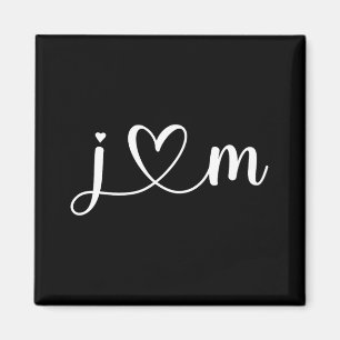 J Liebe M Bride Boyfriend and Girlfriend J Letter  Magnet