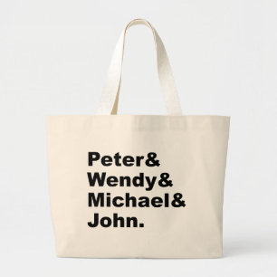 J.M. Barries Peter Pan Peter Wendy Michael John Jumbo Stoffbeutel
