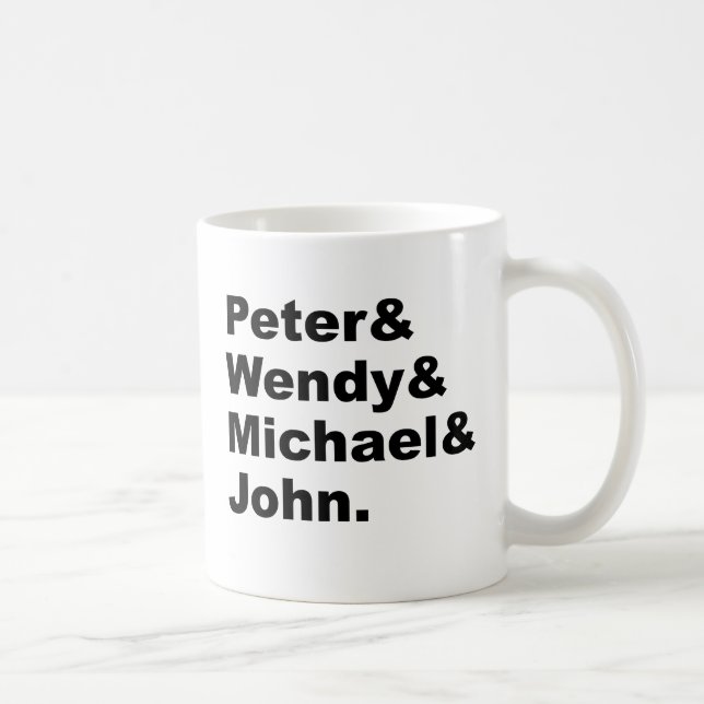 J.M. Barrie's Peter Pan | Peter Wendy Michael John Kaffeetasse (Rechts)