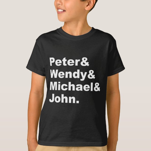 J.M. Barrie's Peter Pan | Peter Wendy Michael John T-Shirt (Vorderseite)