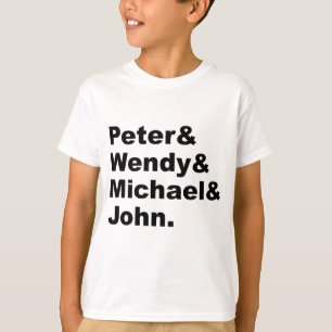 J.M. Barries Peter Pan Peter Wendy Michael John T-Shirt