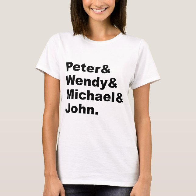 J.M. Barrie's Peter Pan | Peter Wendy Michael John T-Shirt (Vorderseite)