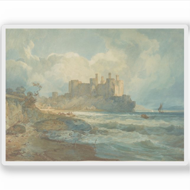 J. M. W. Turner - Conway Castle, North Wales Aufkleber (Vorderseite)