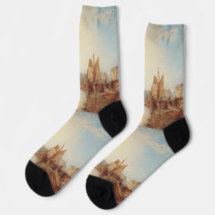 J.M.W. Turner: Hafen von Dieppe Romantic Fine Art Socken