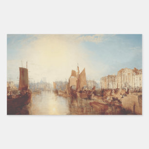 J.M.W. Turner: Hafen von Dieppe Romantische Kunst Rechteckiger Aufkleber