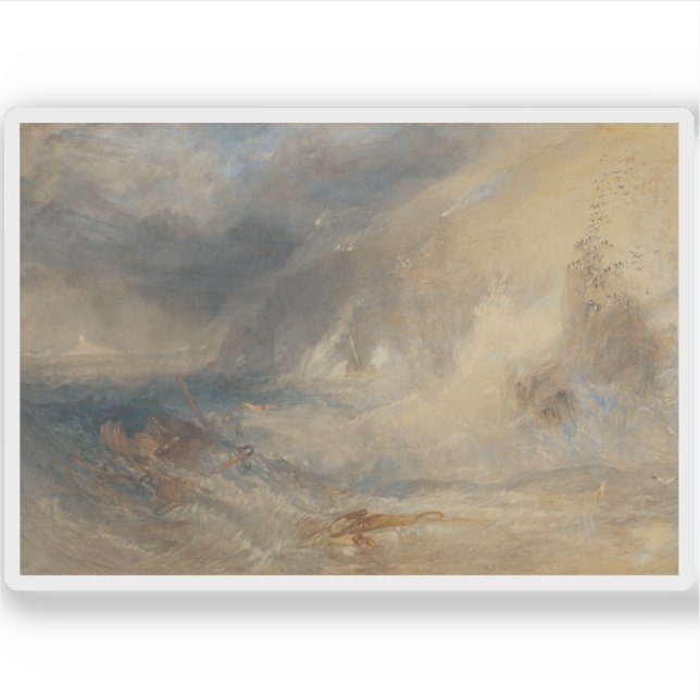 J. M. W. Turner - Leuchtturm für Langschiffe, Land Aufkleber (Vorderseite)