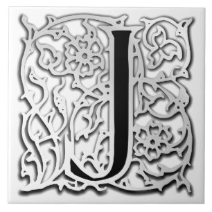 J Monogram "Silver Besque" Keramik Tile Fliese
