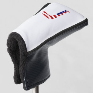 J Monogram überlagert sich auf US Flag Pccnt Golf Headcover