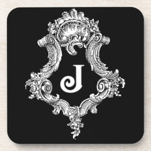 J Monogramm Initiale Getränkeuntersetzer