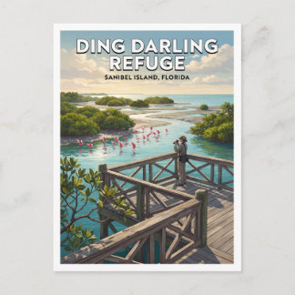 J.N. Ding Darling National Wildlife Refuge Sanibel Postkarte
