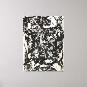 J. P. - BROWN AND SILVER I - 1951 - Black pourings Leinwanddruck