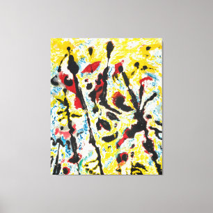 J. P. - MOONVIBRATIONEN - c. 1953-1955 - Abstrakt- Leinwanddruck