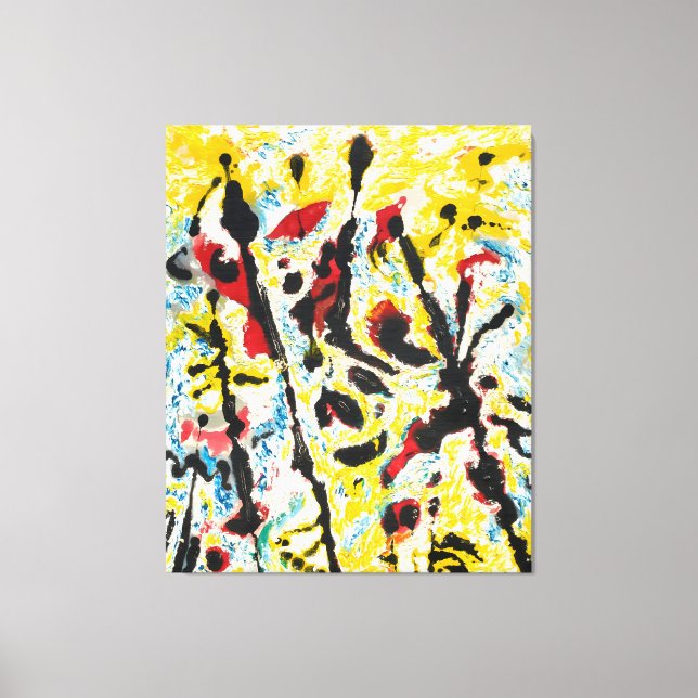 J. P. - MOONVIBRATIONEN - c. 1953-1955 - Abstrakt- Leinwanddruck (Vorderseite)