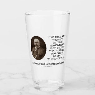 J.P. Morgan erster Schritt, um irgendwohin zu komm Glas