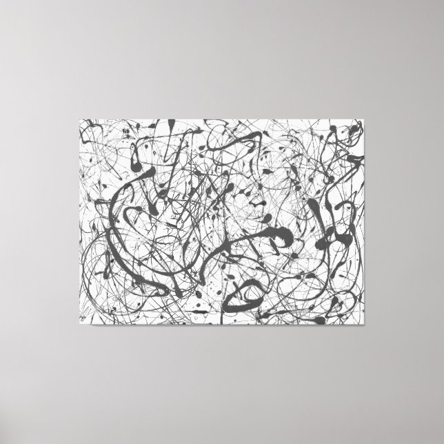 J. P. - Nr. 14 GRAU - 1948 - Action Painting - Leinwanddruck (Vorderseite)