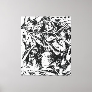 J. P. - NUMBER 6 - 1952 - Black Pourings - Leinwanddruck