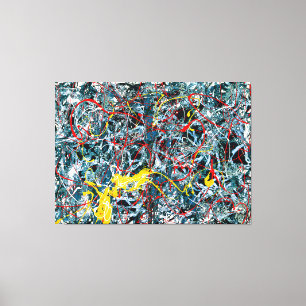 J. P. - Nummer 6 - Blau, Rot und Gelb - 1948— Leinwanddruck