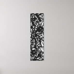 J. P. - SCHWARZE UND WEISSE ZEICHNUNG - c. 1952- Leinwanddruck