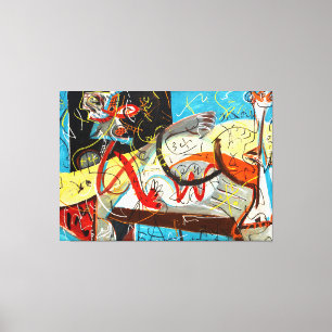 J. P. - STENOGRAPHISCHE FIGURE - c. 1942 - Abstrac Leinwanddruck