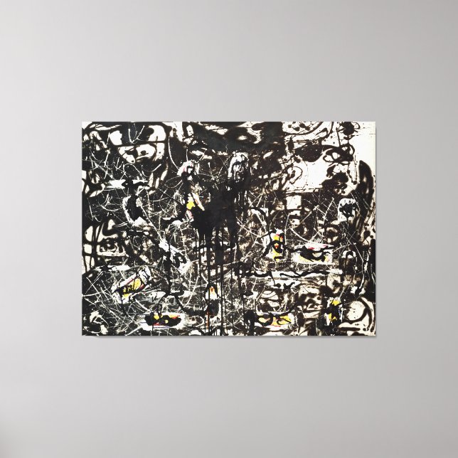 J. P. - YELLOW INSELN - 1952 - Black Pourings - Leinwanddruck (Vorderseite)