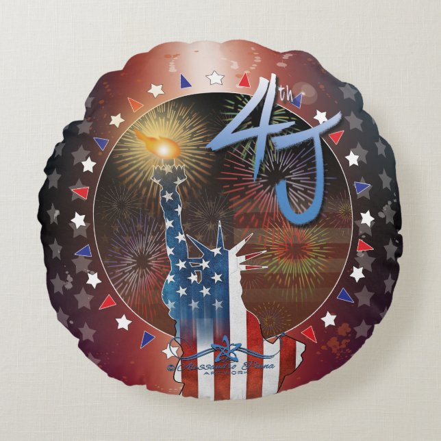 J RUNDES KISSEN (Vorderseite)